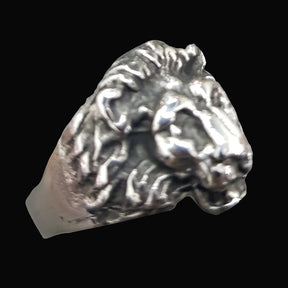 Leon Judah Rastafari Silver Ring 5.5 Gr 1.5 Cm Art 897 - Bricks Masons