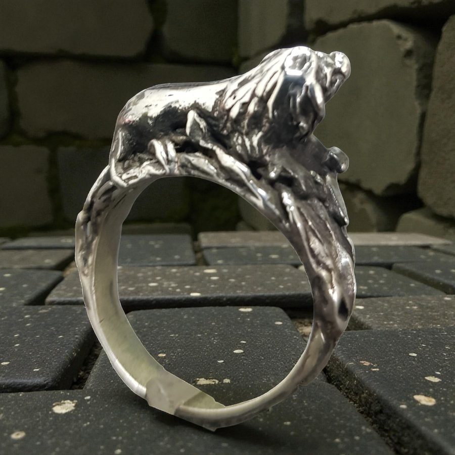 Rastafari Ring Leon Judah Silver 11 Gr 1.5 Cm Art 899 - Bricks Masons