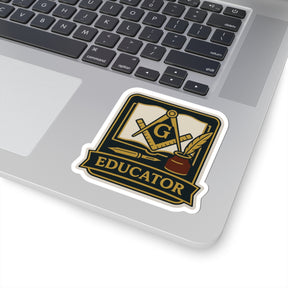 Master Mason Blue Lodge Sticker Decal - Kiss-Cut Colorful - Bricks Masons