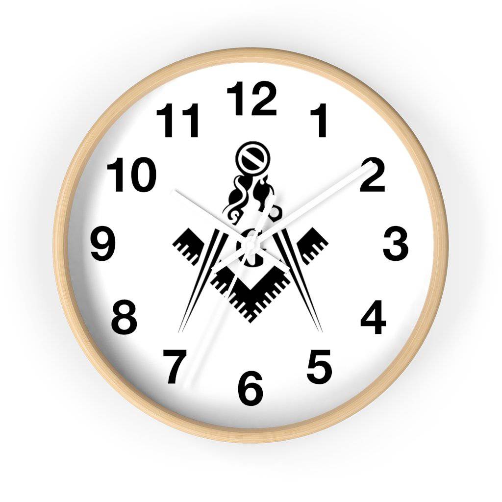 Master Mason Blue Lodge Clock - Square & Compass G