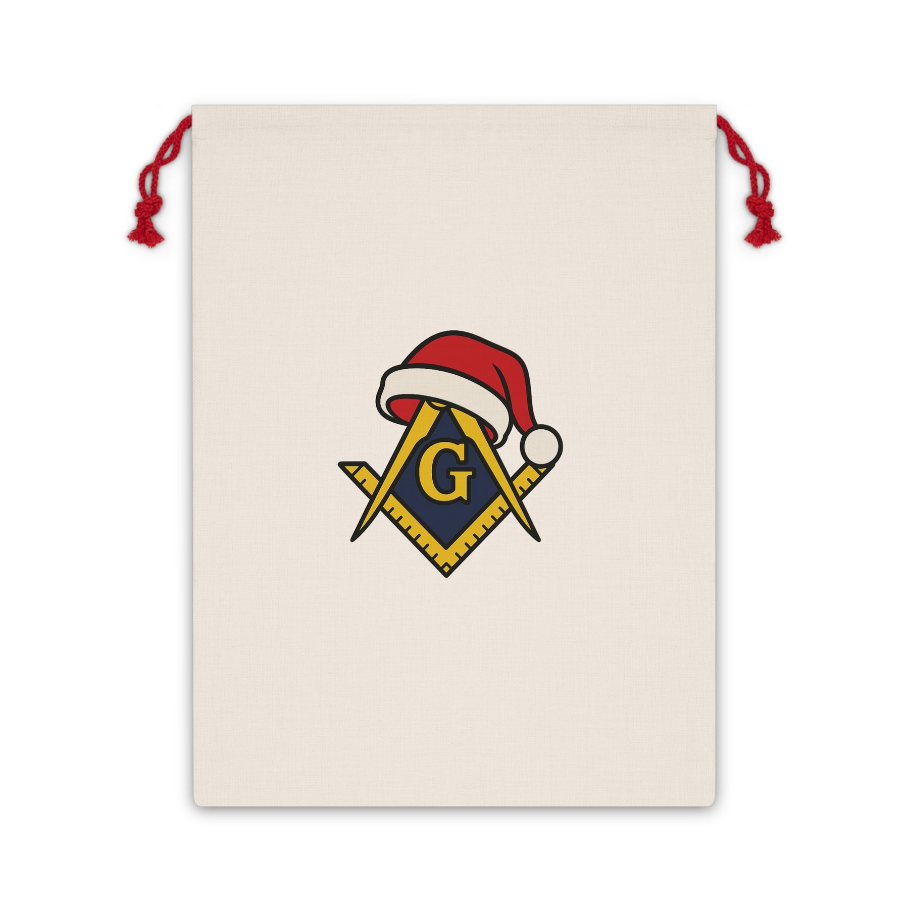 Master Mason Blue Lodge Gift Bag - S&C G Soft Polyester Drawstring Pouch - Bricks Masons