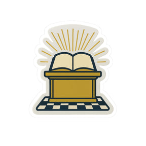 Master Mason Blue Lodge Sticker Decal - Kiss-Cut Colorful - Bricks Masons