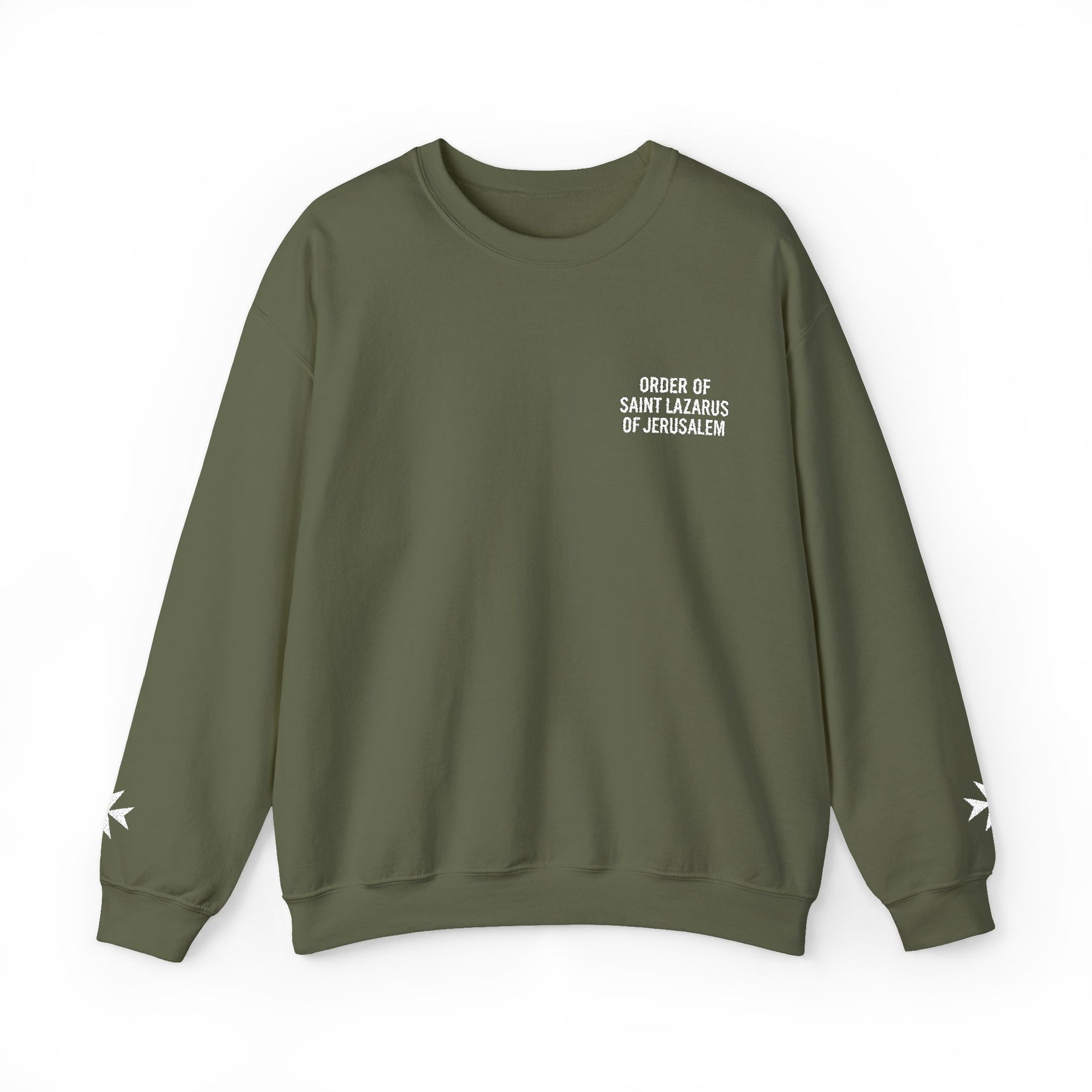 Order of Saint Lazarus Sweatshirt - Crewneck Heritage Embroidery - Bricks Masons