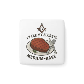 Master Mason Blue Lodge Magnet - Porcelain With Magnet - Bricks Masons
