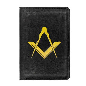 Master Mason Blue Lodge Wallet - Black & Brown - Bricks Masons