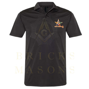 Worthy Matron OES Polo Shirt - Various Colors Cotton Gavel - Bricks Masons
