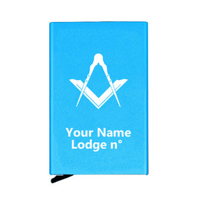 Master Mason Blue Lodge Credit Card Holder - Various Colors - Bricks Masons