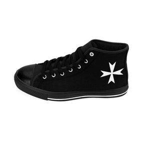 Order Of Malta Commandery Sneaker - High-top Black & White