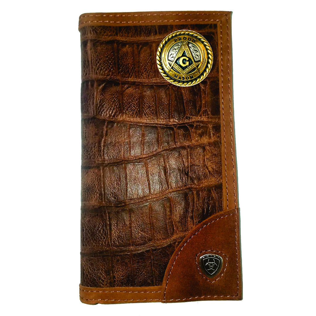 Master Mason Blue Lodge Wallet - Ariat Proud Mason Long Gator - Bricks Masons