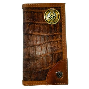 Master Mason Blue Lodge Wallet - Ariat Proud Mason Long Gator - Bricks Masons