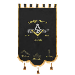 Master Mason Blue Lodge Banner - Machine Embroidery Fully Customizable