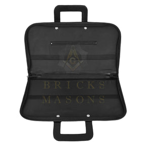 Widows Sons Chain Collar Case - Square & Compass Lightweight Soft Case Half Size - Bricks Masons