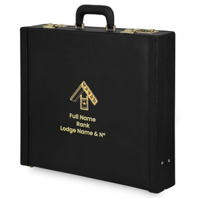 Past Master Craft English Regulation Apron Case - Gold Hand Embroidery Personalization Various Sizes & Materials - Bricks Masons