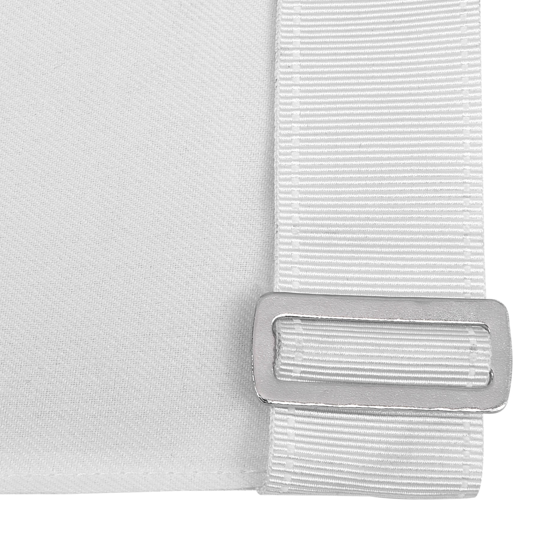 Past Grand Master Blue Lodge Apron - All White Bullion With Wreath & Pillars - Bricks Masons