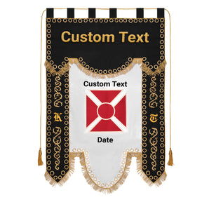 Knights Templar Commandery Banner - Machine Embroidery Fully Customizable