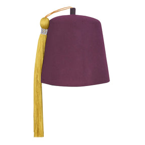 Order of The Amaranth Fez Hat - Star With Green Wreath & Rhinestones (One Row) - Bricks Masons