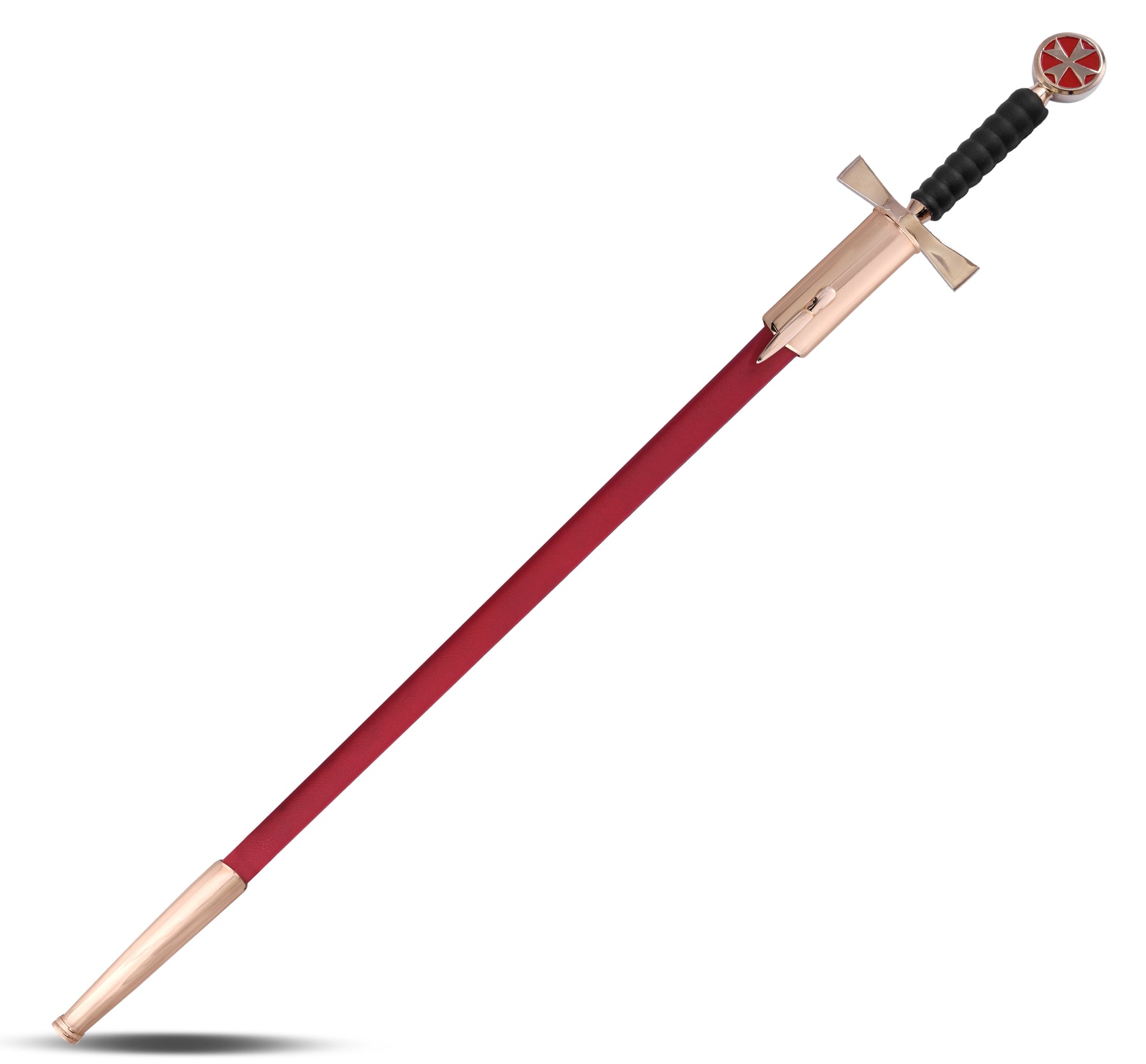 Order Of Malta Commandery Sword - Red Malta Cross With Gold and Black Hilt