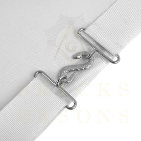 Past Master Blue Lodge Apron - Bullion With Wreath & Pillars - Bricks Masons