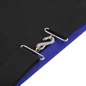 Chaplain Blue Lodge Officer Apron - Royal Blue With Black Waist Belt