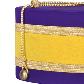 Past Illustrious Master Royal & Select Masters Council Crown Cap - Purple Silk With Yellow Velvet & Gold Braid - Bricks Masons