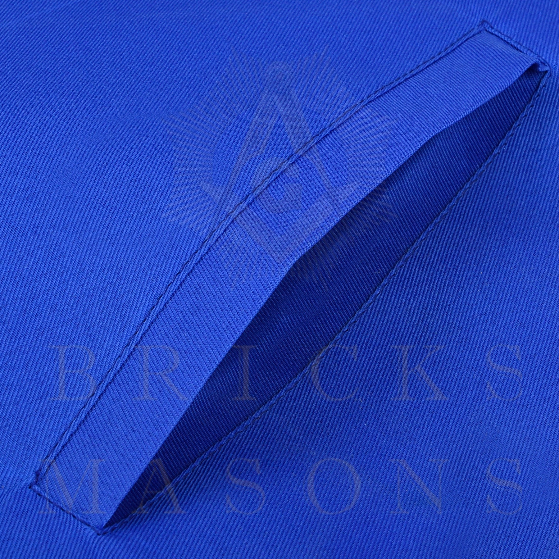 Worshipful Master Blue Lodge Officer Apron - Blue Ribbon With Machine Embroidery Customizable Flap - Bricks Masons