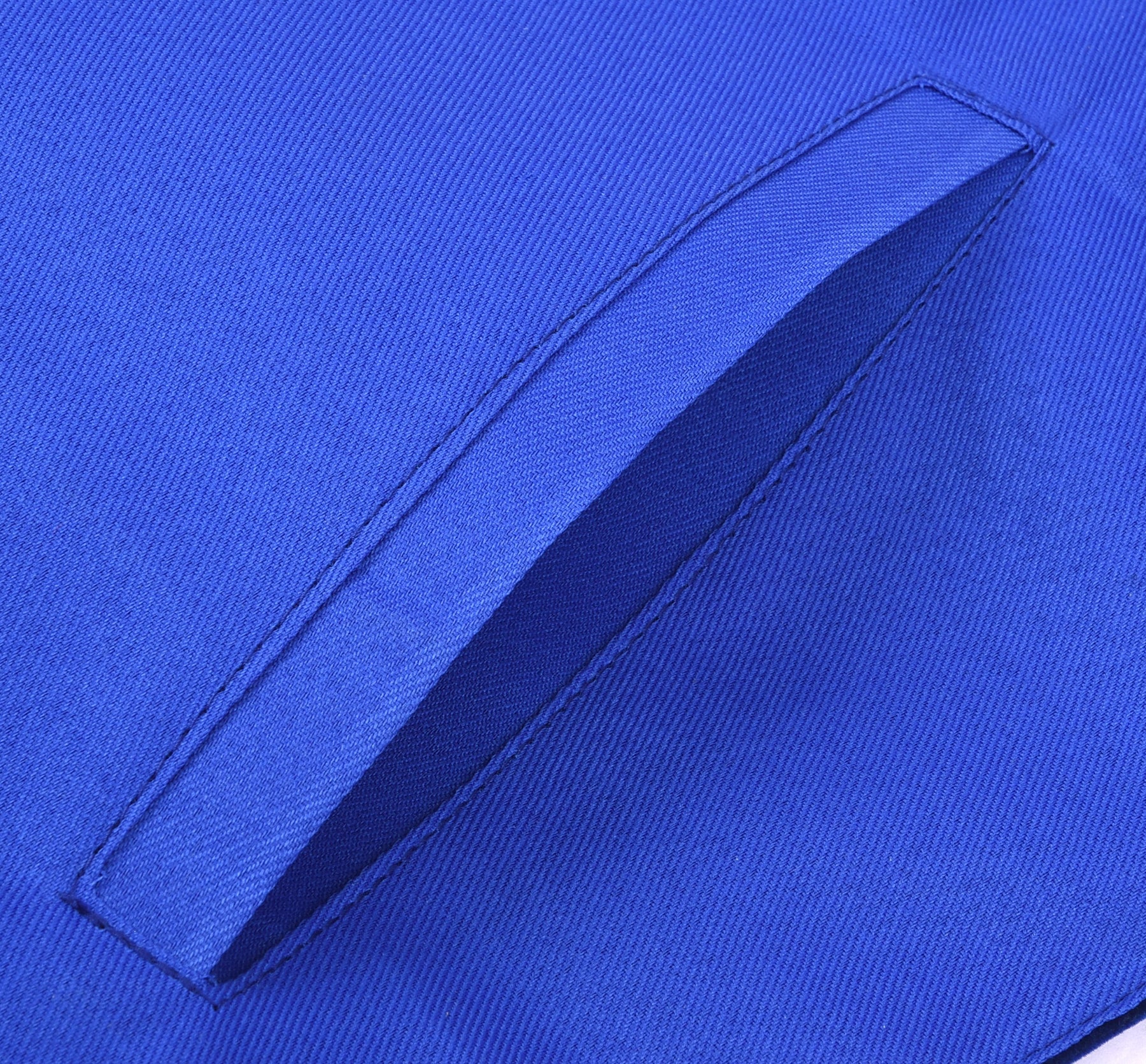 Grand Past Master Blue Lodge Apron - Customizable Blue Velvet With Machine Embroidery - Bricks Masons