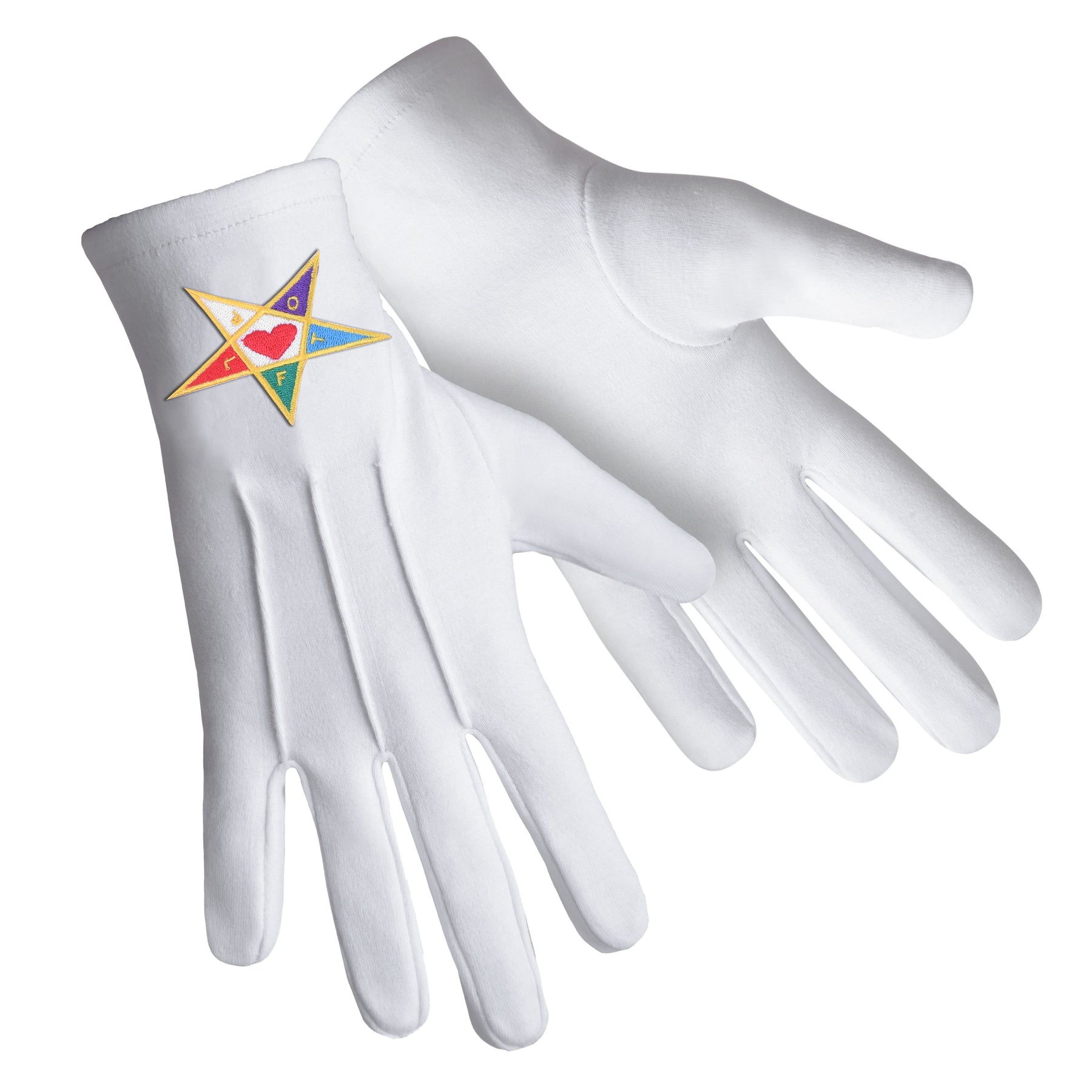 Youth Department International Masons Glove - Cotton With Colorful Star - Bricks Masons