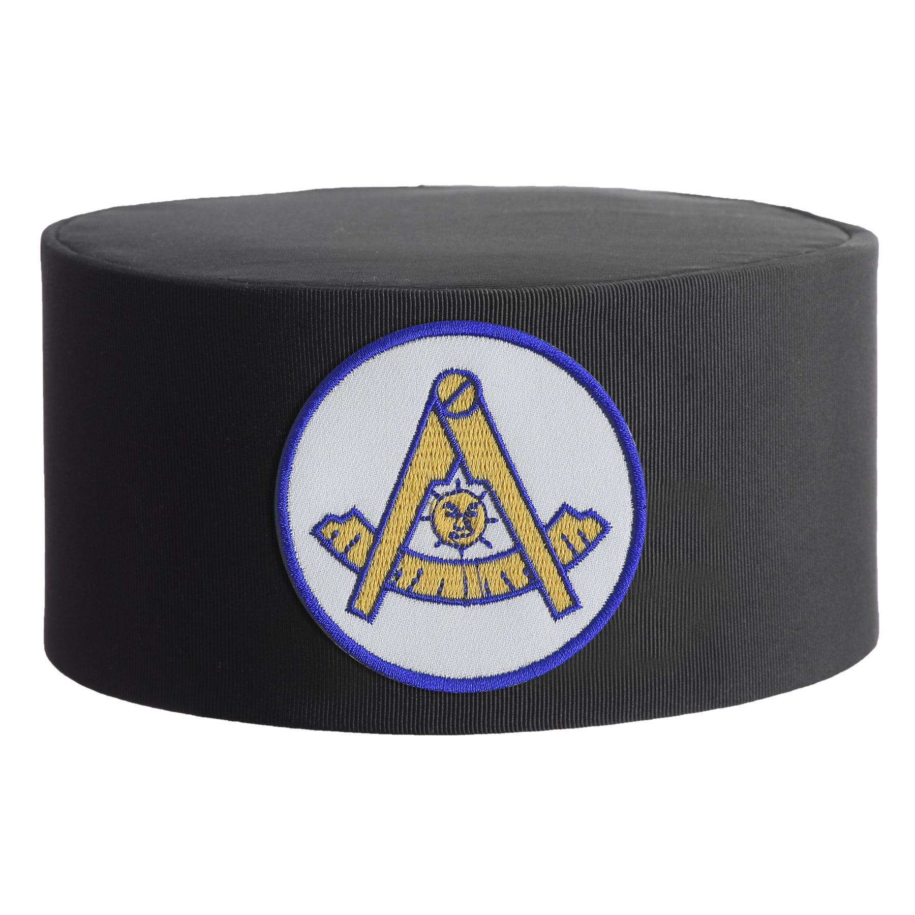 Past Master Blue Lodge California Regulation Crown Cap - White Patch With Blue Border - Bricks Masons