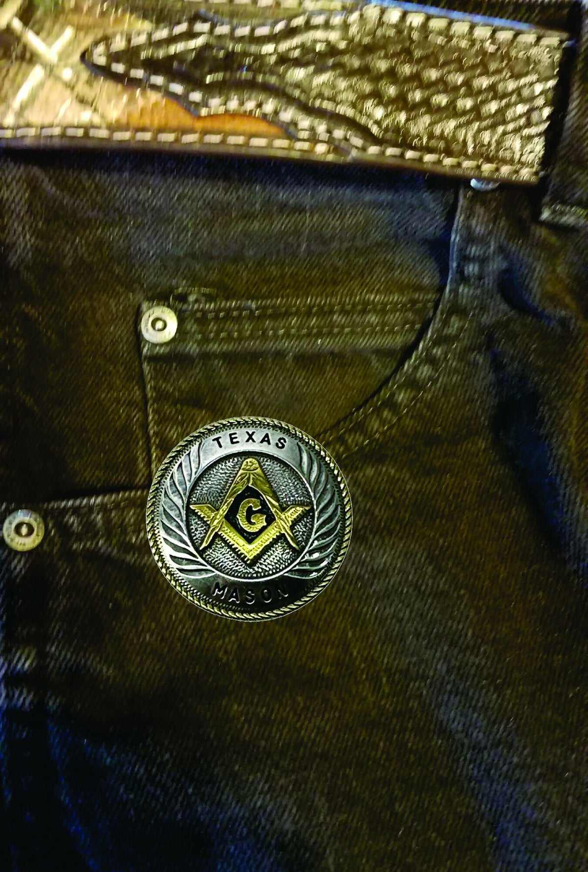 Master Mason Blue Lodge Pocket Key Holder - Texas Mason - Bricks Masons