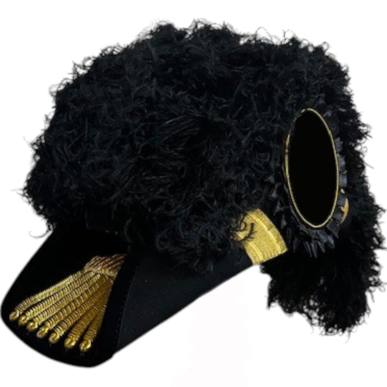 Grand Commander Knights Templar Chapeau - All Black Plumes - Bricks Masons