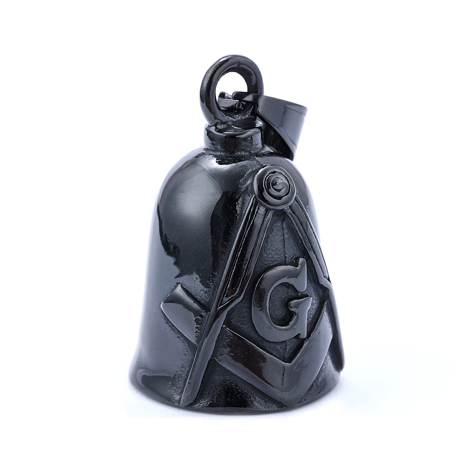 Master Mason Blue Lodge Pendant - 3D Masonic Bell with Square & Compass Emblem - Bricks Masons