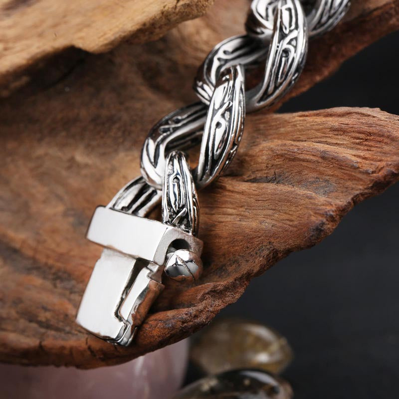 Knights Templar Commandery Bracelet - Silver Titanium Steel Cross - Bricks Masons