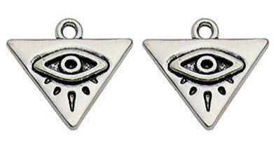 Eye Of Providence Pendant - Silver All Seeing Eye Pyramid Pendant - Bricks Masons