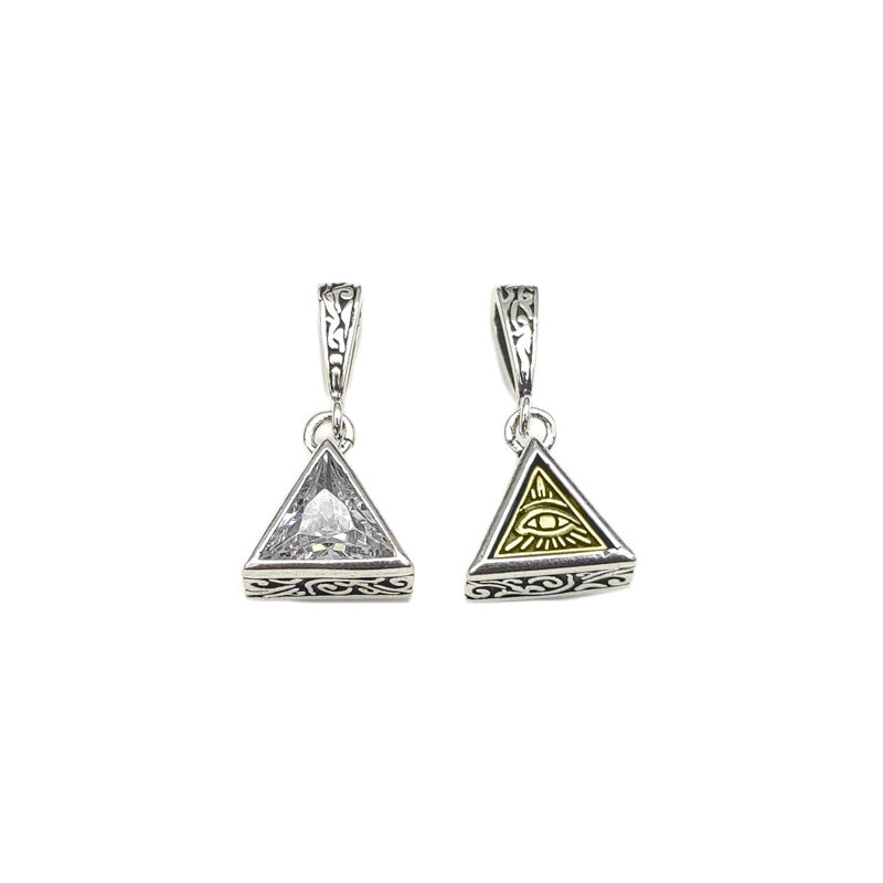 Eye Of Providence Pendant - White Stone All Seeing Eye - Bricks Masons