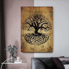 Ancient Israel Art Canvas - Tree of Life  Painting - Bricks Masons