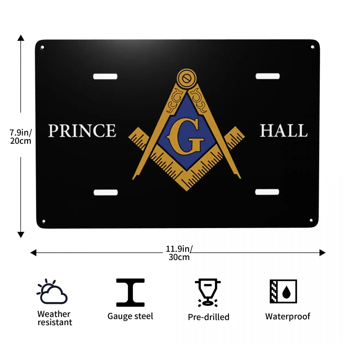 Prince Hall PHA Master Mason  Metal Sign - Bricks Masons