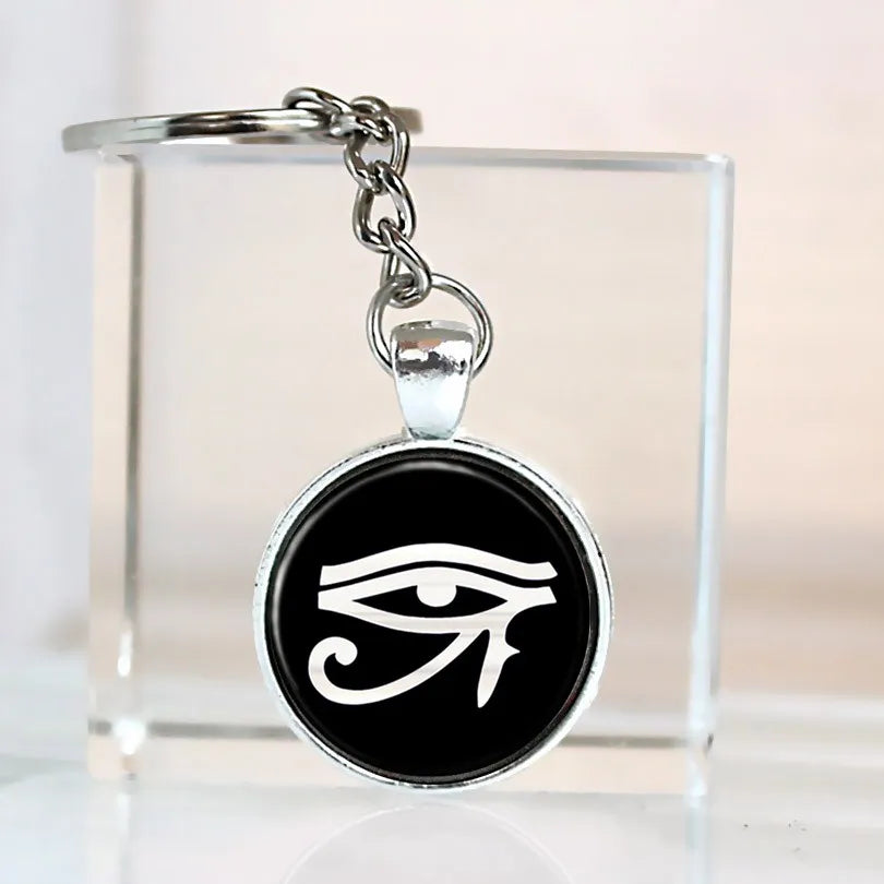 Ancient Egypt Keychain - Eye of Horus Stainless Steel - Bricks Masons