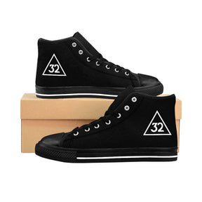 32nd Degree Scottish Rite Sneaker - High-top Black & White