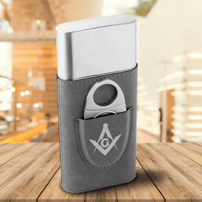 Custom Masonic Cigar Holder FREE Engraving - Bricks Masons