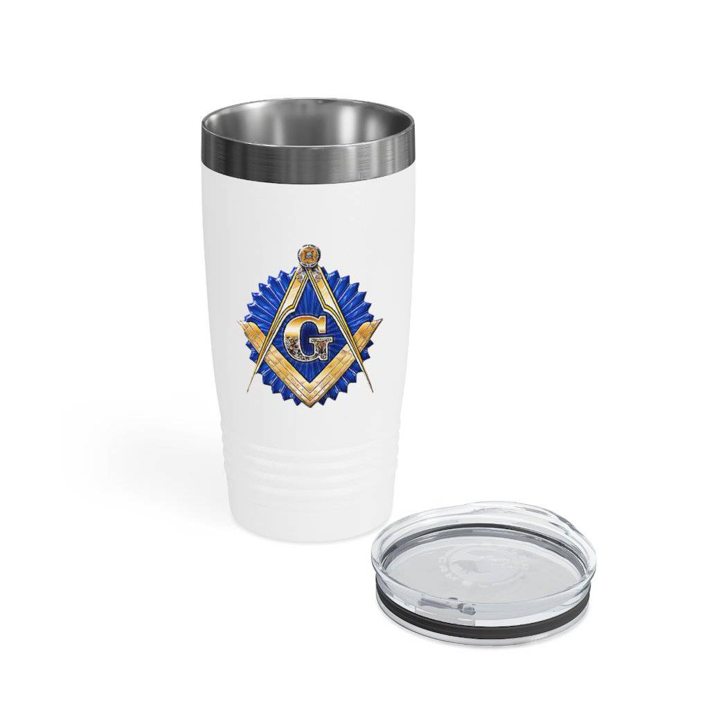 Master Mason Blue Lodge Ringneck Tumbler - Golden Square & Compass G