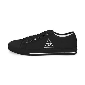 32nd Degree Scottish Rite Sneaker - Low Top Black & White