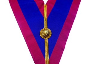 Grand Officers Mark Officer Collar - Purple & Blue Moire - Bricks Masons