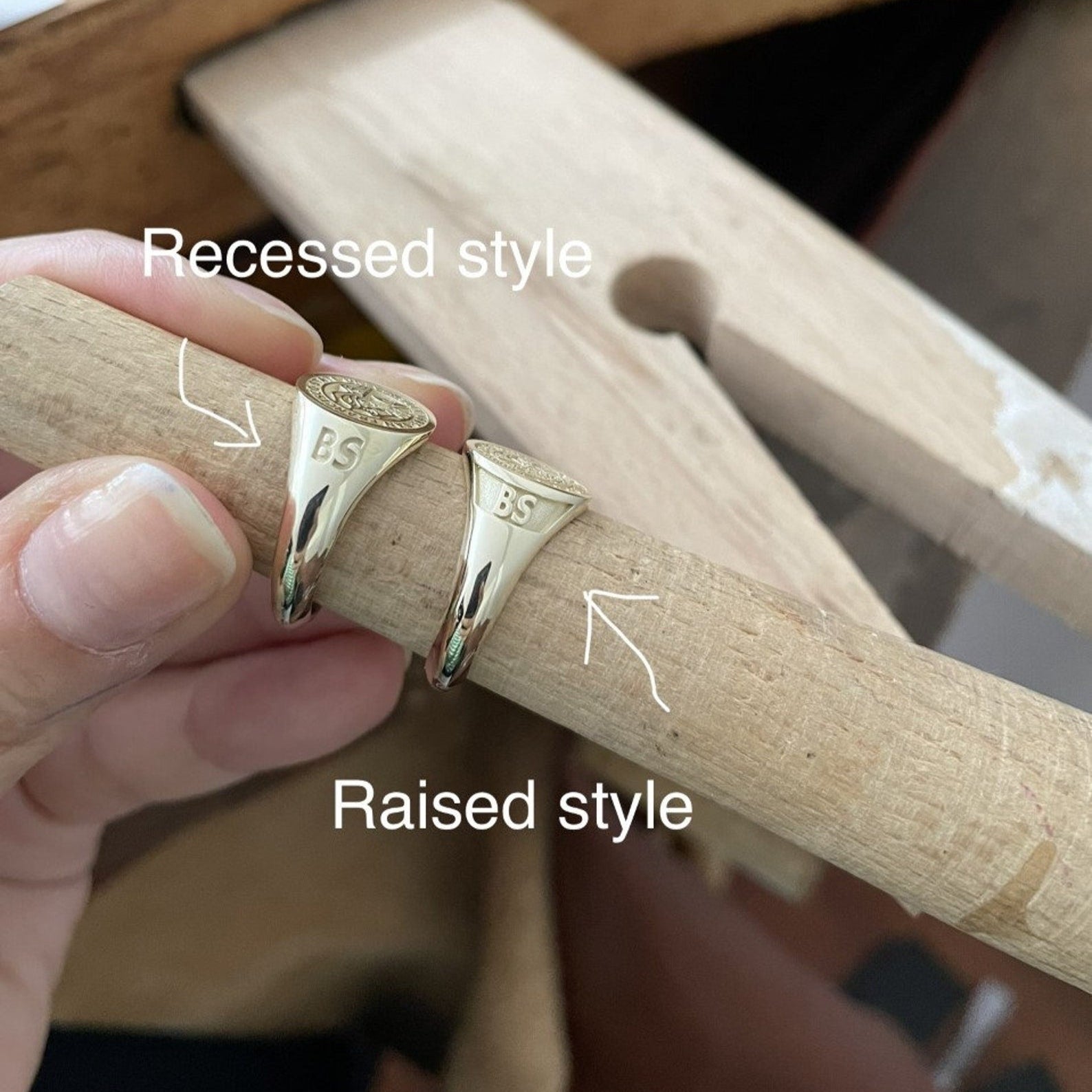 Master Mason Blue Lodge Ring - Solid Gold With Blue Enamel - Bricks Masons