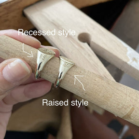 Master Mason Blue Lodge Ring - Gold With Black Enamel 9K to 18k Solid Gold - Bricks Masons