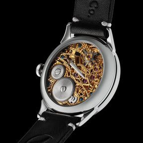 Master Mason Blue Lodge Wristwatch - Gold & Silver Masonic Symbols Skeleton - Bricks Masons