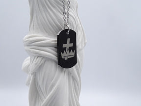 Knights Templar Necklace - Black Sterling Silver - Bricks Masons