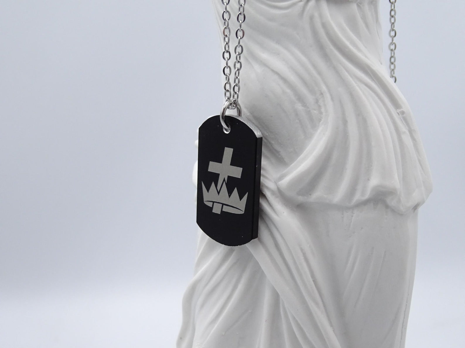 Knights Templar Necklace - Black Sterling Silver - Bricks Masons