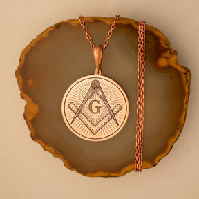 Master Mason Blue Lodge Necklace - Square & Compass G Various Sizes & Colors - Bricks Masons