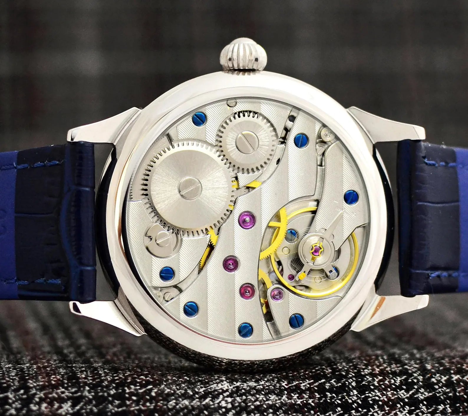 Master Mason Blue Lodge Wristwatch -  Rotating Maltese Cross - Bricks Masons