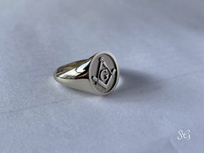 Master Mason Blue Lodge Ring - 10K to 18k Gold - Bricks Masons